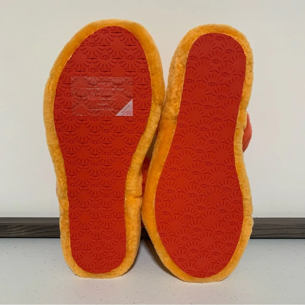 UGG Oh Yeah ‘Orange Red Yellow’ Slippers-Size 5 NWOT